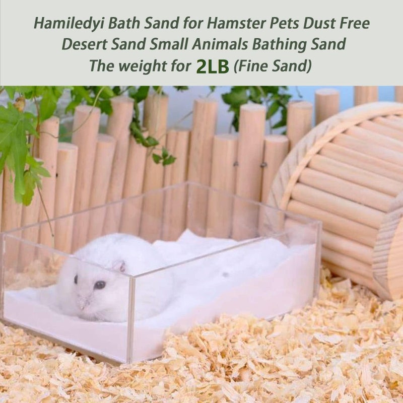 Hamiledyi Hamster Bath Sand 2 LB Dust Free Desert Sand Gerbil Powder Grooming Bath Potty Litter for Chinchillas Gerbil Syrian Mice Degu or Other Small Animals - Image 5